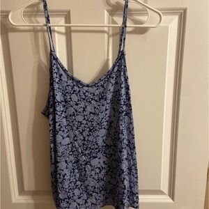 Blue flowy tank top